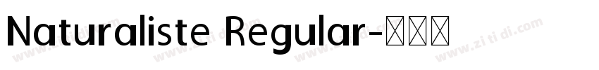 Naturaliste Regular字体转换